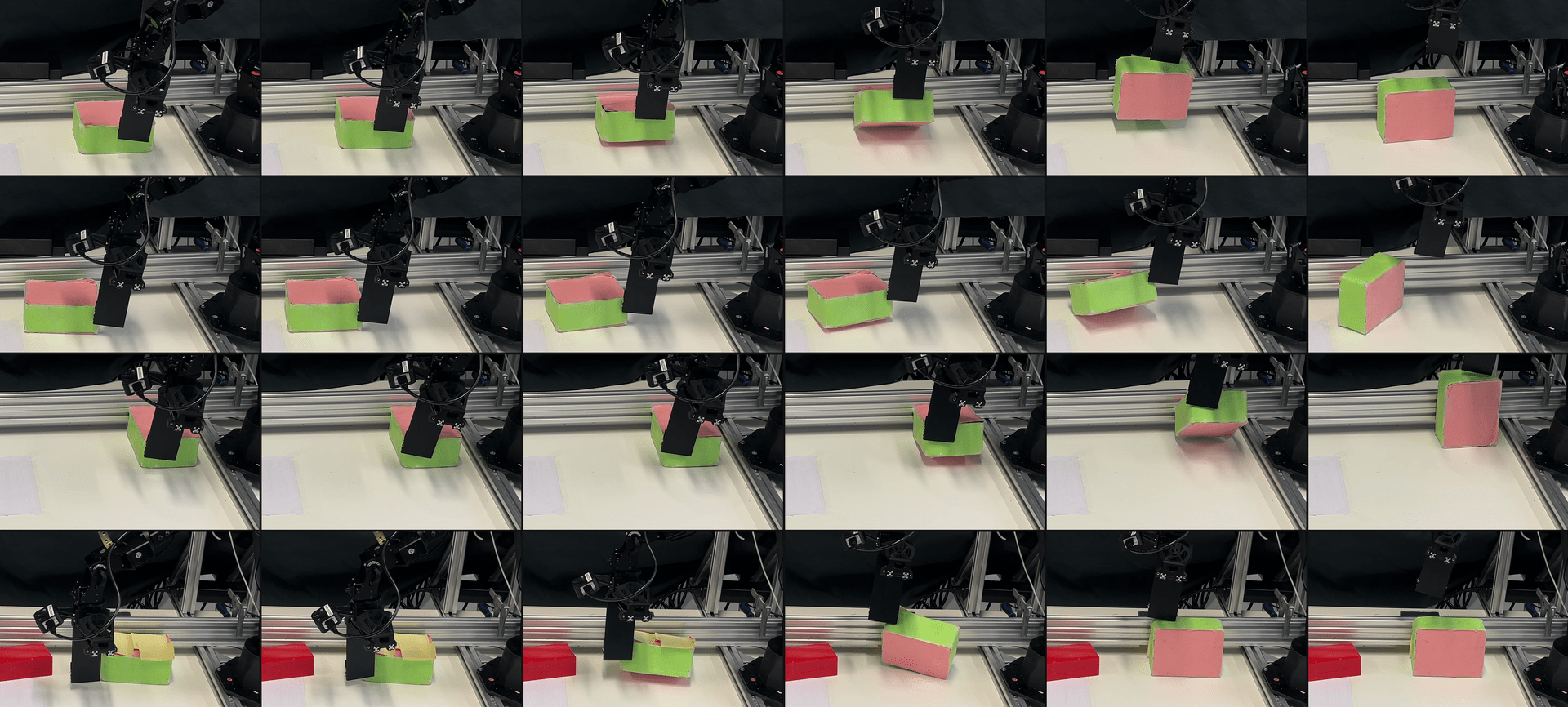 Figure 8 montage of the ALOHA box-flip trials.